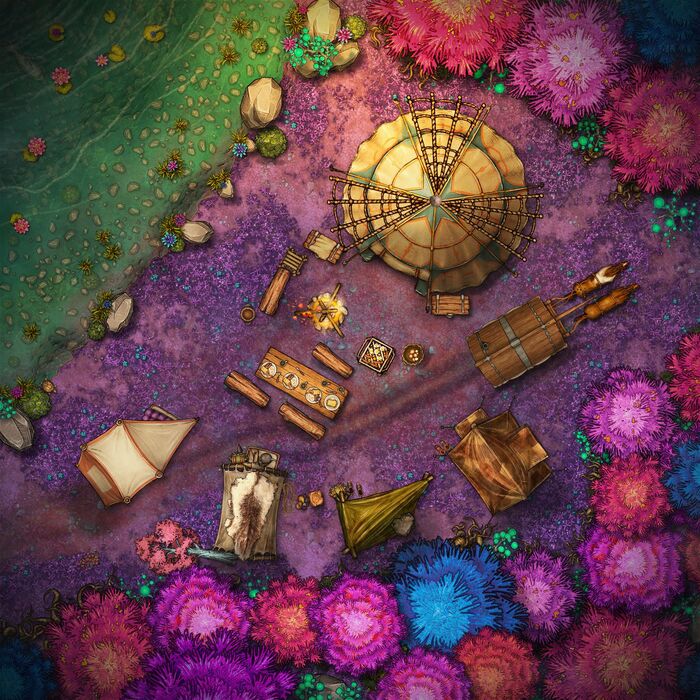 ещё один неплохой лагерь для приключенцев в волшебном лесу