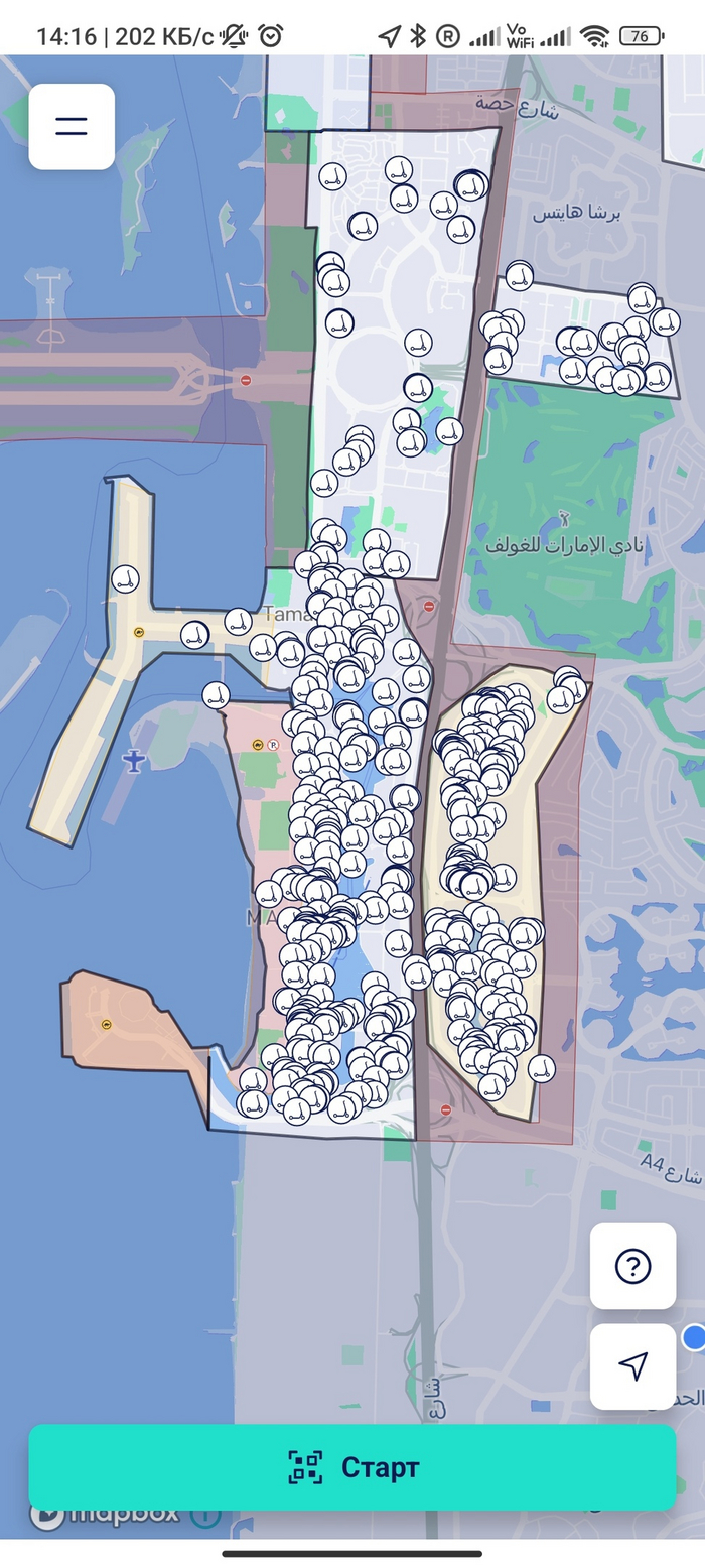 Количество самокатов Tier в районе Dubai Marina и JLT