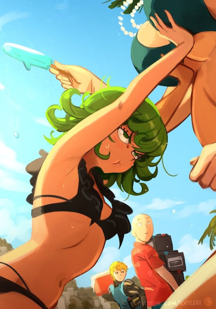One Punch Man , , Anime Art, Onepunchman, Twitter (), Khyleri, , Tatsumaki, Fubuki, Saitama, Genos