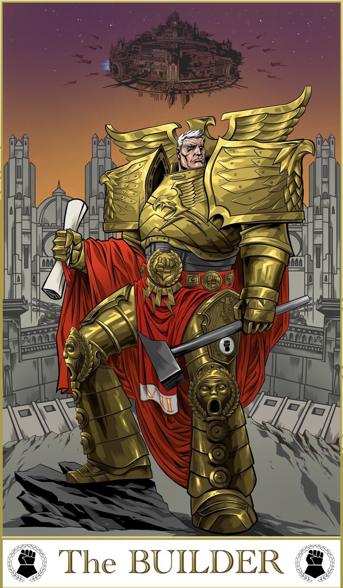 Рогал Дорн от Seth Banner Warhammer 40k, Wh Art, Примархи, Rogal Dorn, Imperial Fists, Длиннопост