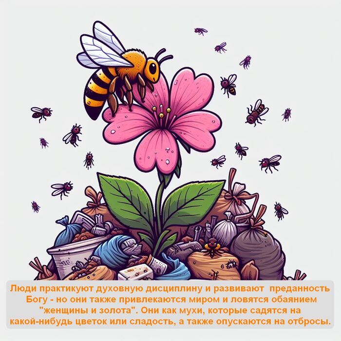 Пчела Человек-пчела, Духовные практики, Бог, Различия, Преданность