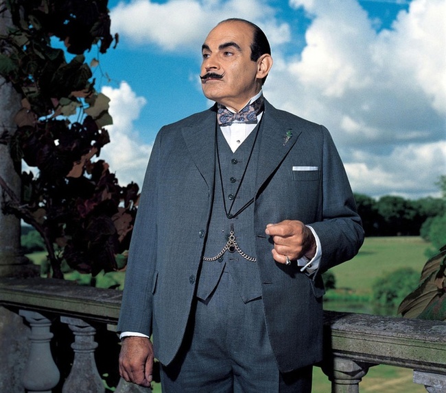 Дэвид Суше в роли знаменитого сыщика в сериале «Пуаро Агаты Кристи». 2003 год