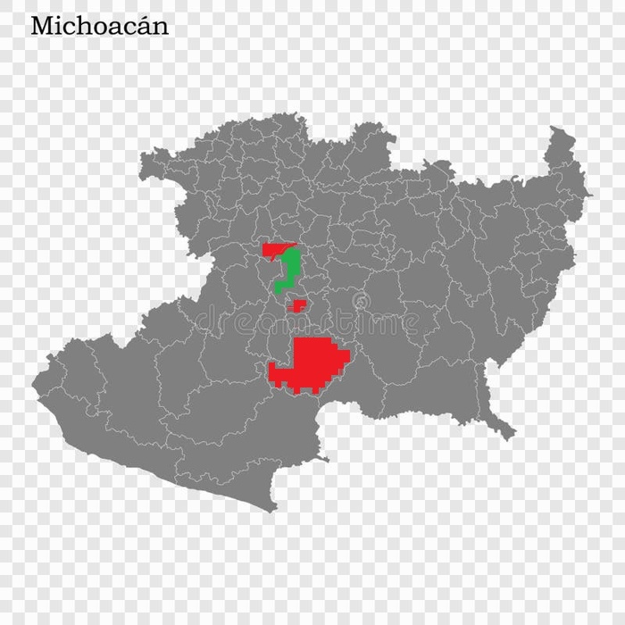 Зеленым отмечены территории El 85. Красным районы за которые идет конфликт