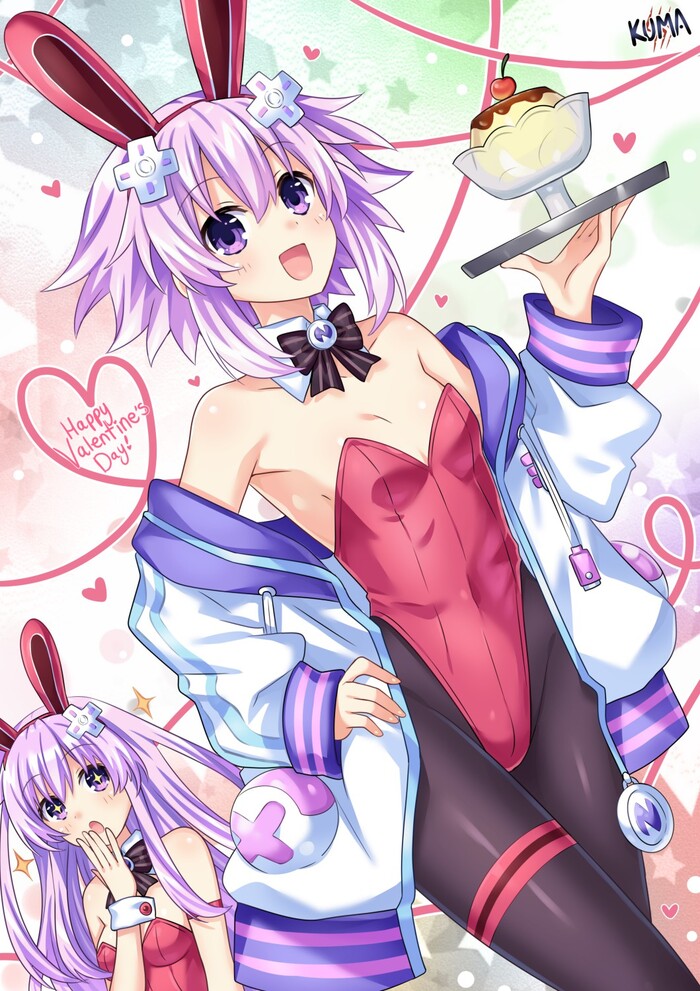 Bunneps! Anime Art, Hyperdimension Neptunia, Neptunia, Neptune, Nepgear, Bunnysuit, Bunny Ears, Lewdkuma