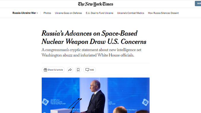 ��� �� ����������� � <a href="https://pikabu.ru/story/ugroza_natsionalnoy_bezopasnosti_11135020?u=https%3A%2F%2Fwww.nytimes.com%2F2024%2F02%2F14%2Fus%2Fpolitics%2Fintelligence-russia-nuclear.html&t=The%20New%20York%20Times&h=46be7cc432e3ee47bb68ed4f6e6487646ce123de" title="https://www.nytimes.com/2024/02/14/us/politics/intelligence-russia-nuclear.html" target="_blank" rel="nofollow noopener">The New York Times</a>