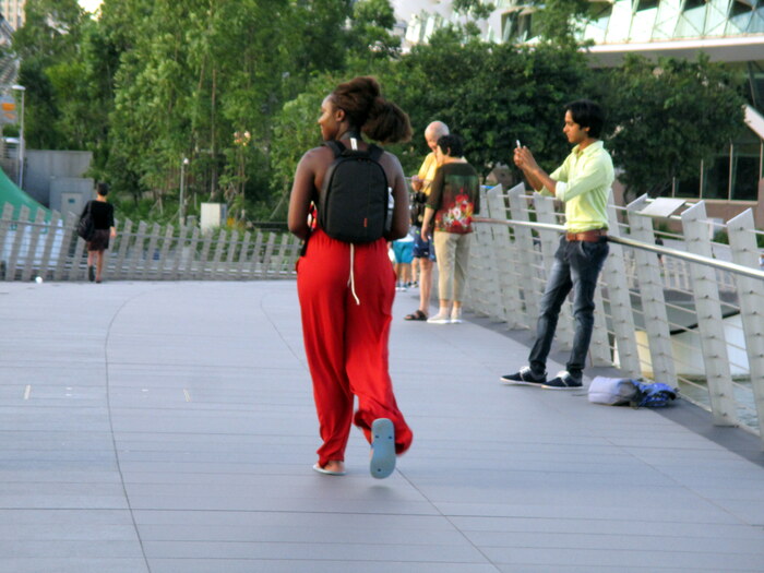 Американская жопка, без наполнителей и ГМО. Юбилейный мост, Сингапур.