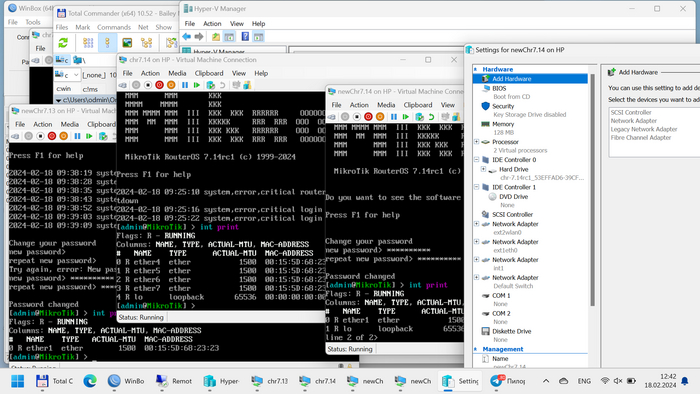 Cloud Hosted Router, Hyper-V и Windows 11 Windows 11, Mikrotik, Hyper-v