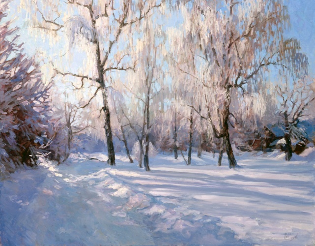 Пейзаж с инеем