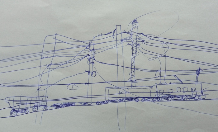 Из окна поезда, дальнего следования.