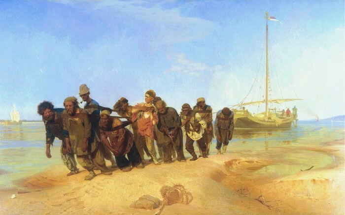 Бурлаки на Волге, Илья Репин, 1870 - 1873 гг.