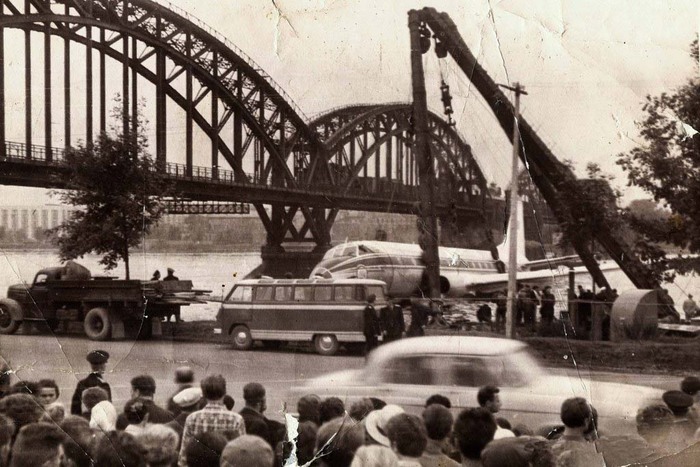 Подъём затонувшего Ту-124, 1963 год