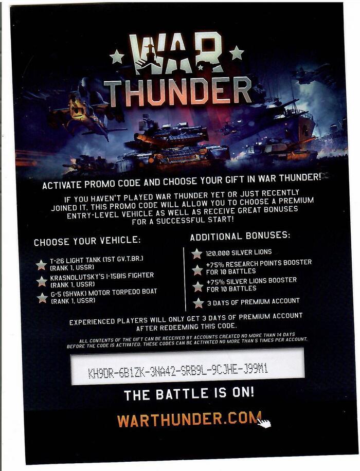 War Thunder  War Thunder, , -, 