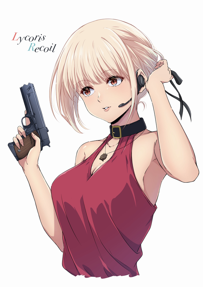 Nishikigi Chisato Anime Art, , , , Nishikigi Chisato, Lycoris Recoil, 