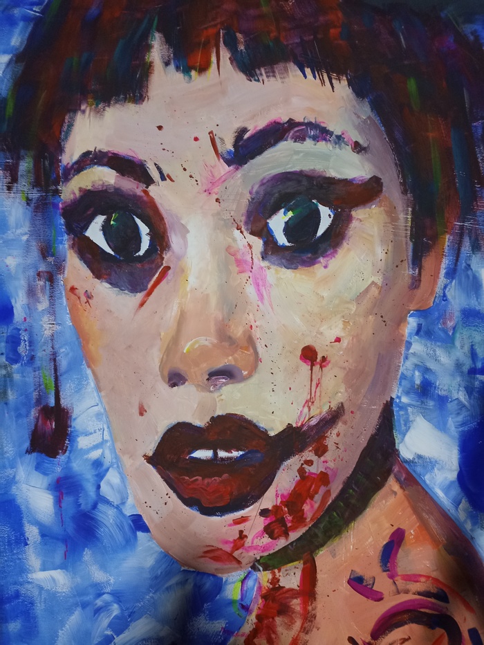 Стена Живопись, Акрил, Ультрафиолет, Роспись стен, Длиннопост