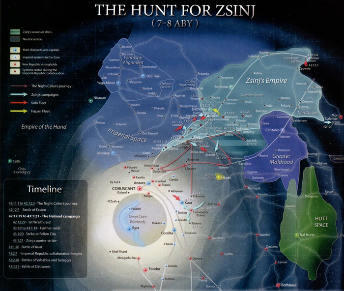 Желтое - владения Республики, голубое - Зинджа.