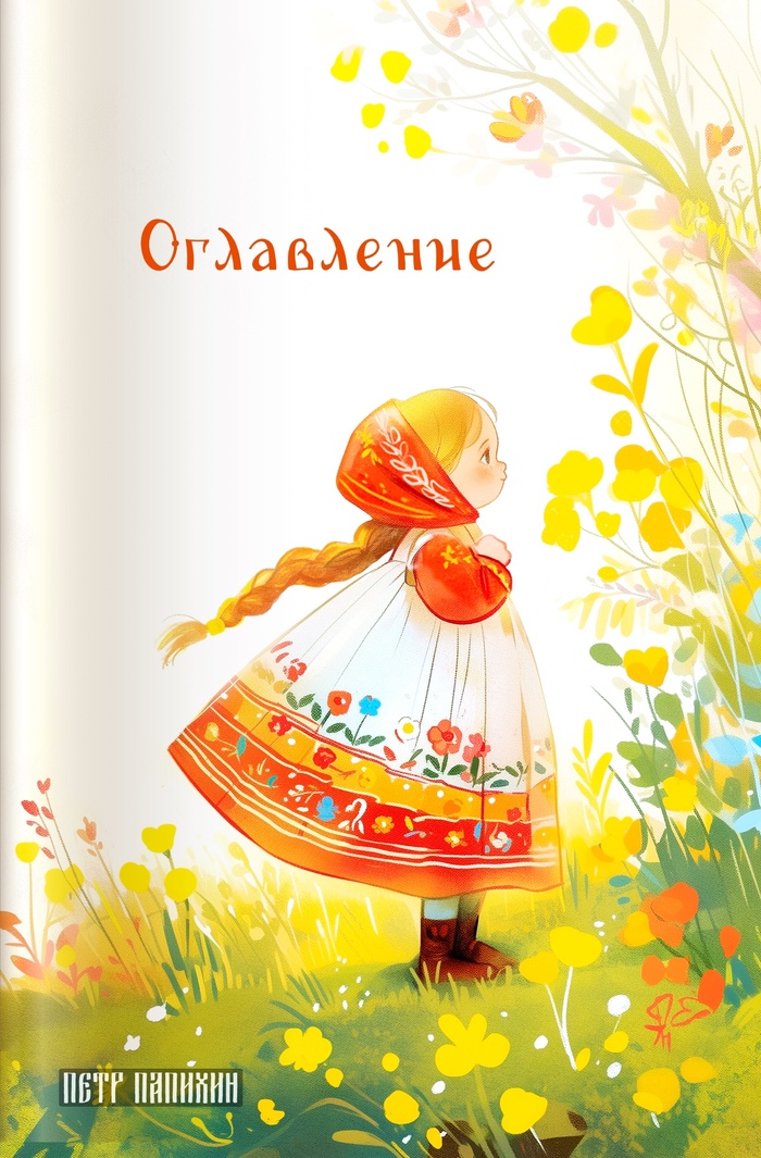 И вот такая веселая Аришка на страничку с содержанием! Аришины сказки, ©Петр Папихин 2023