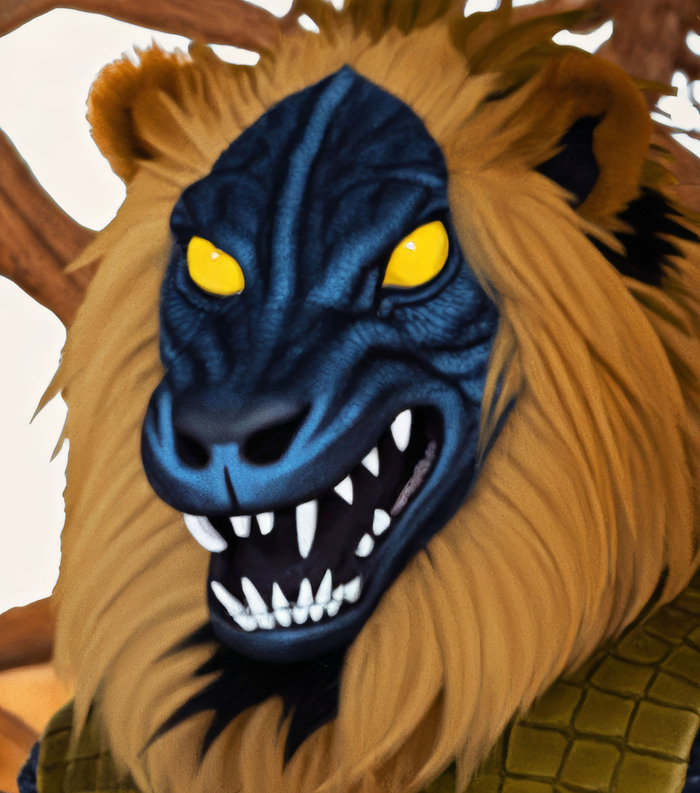 Корбак. Какой лев этот ящер.