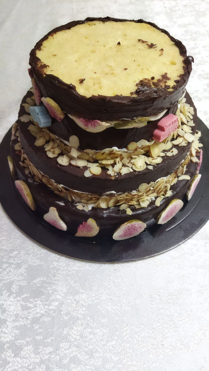 теперь снова корж на основе песочного теста.