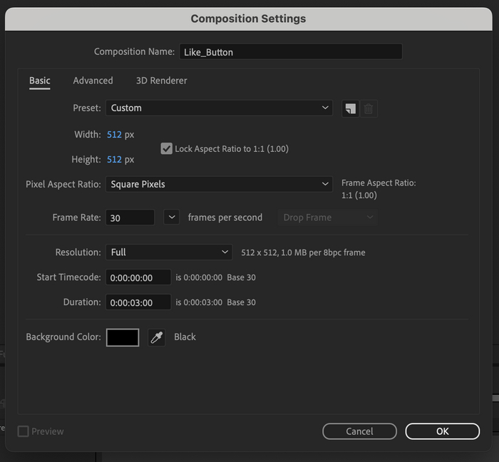 ,  Frame Rate  30,   3 ,     512px.  .
