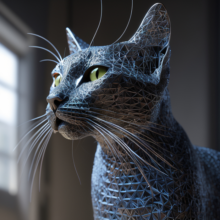cat, detailed, by Adam Martinakis
