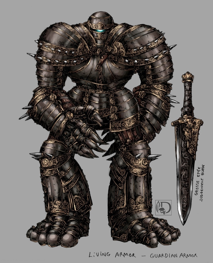 Колоризация концепта Живого доспеха от Патрика Ламберта