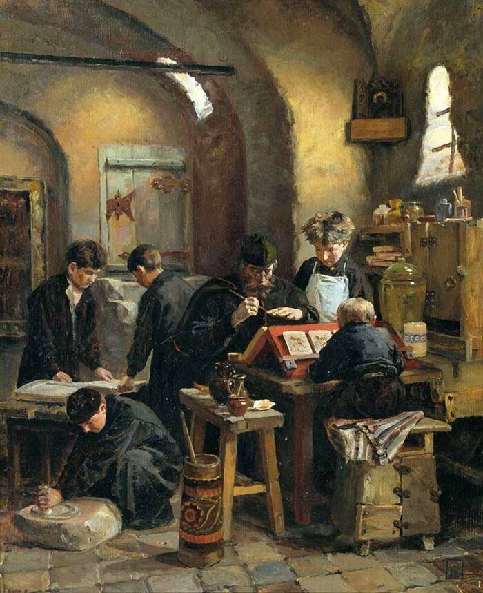 Е.Д. Поленова. "Иконописная мастерская"