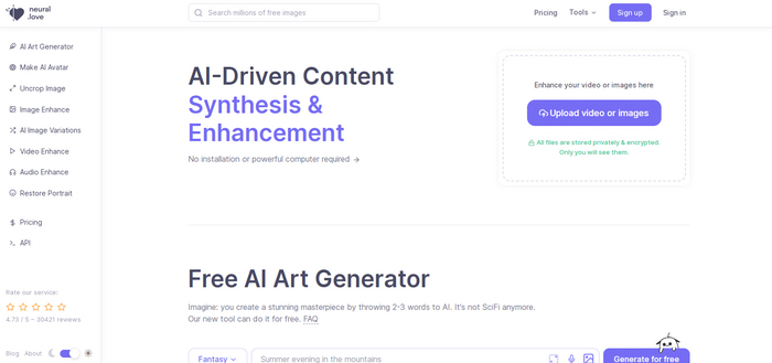 Neural.love - сервис генерации уникальных изображений на основе предпочтений пользователей