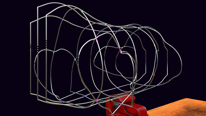 Стоячий медведь из проволоки по чертежам своими руками