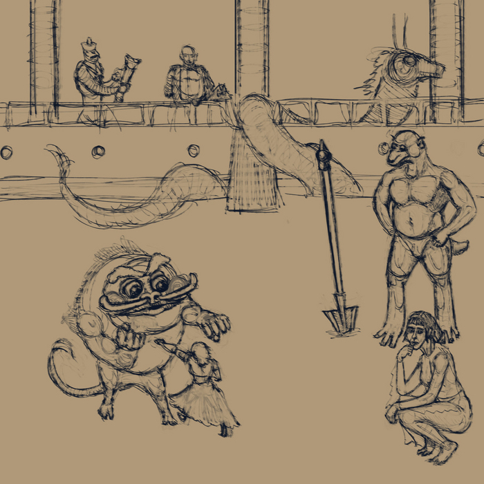 Эскиз №2 Уточнение фигур и взаимного их расположения