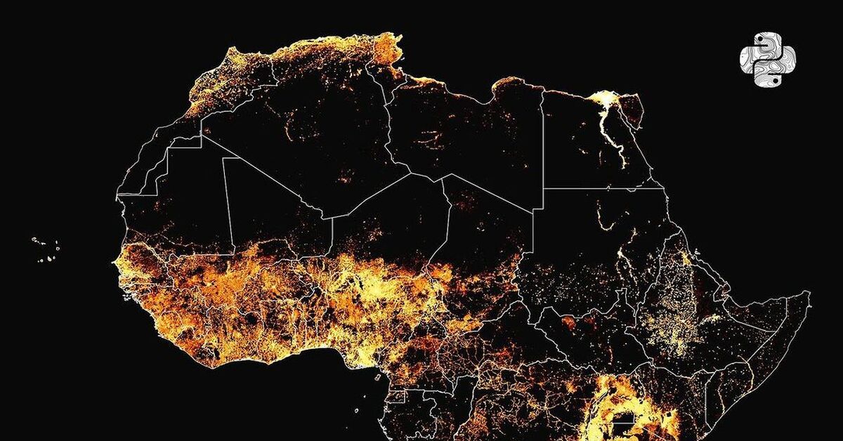 Плотность населения Африки | Пикабу