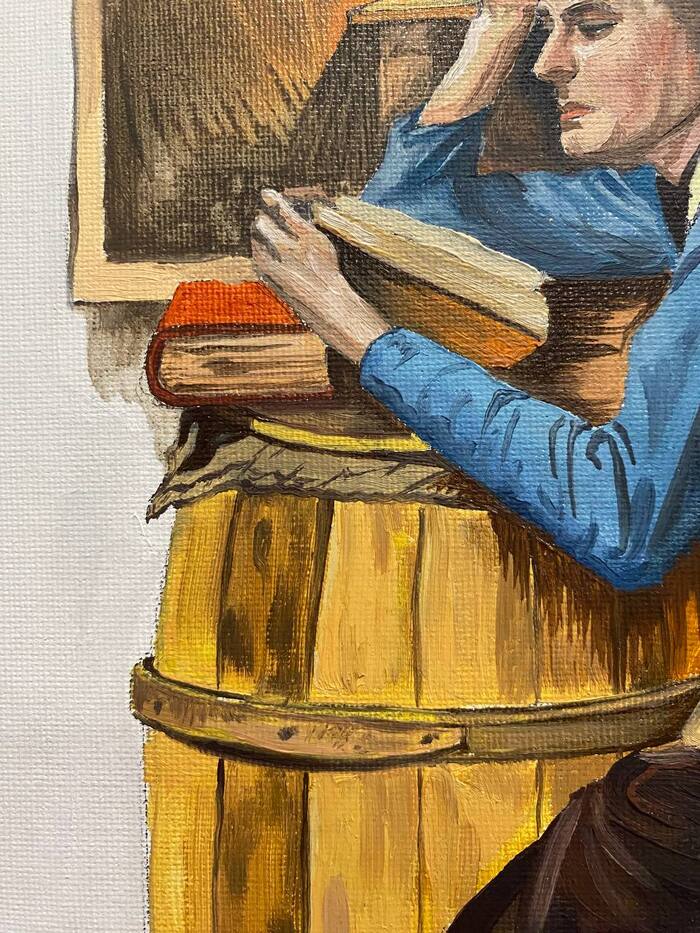 Копия картины Нормана Роквелла Картина маслом, Хобби, Иллюстрации, Норман Роквелл, Арт, Длиннопост