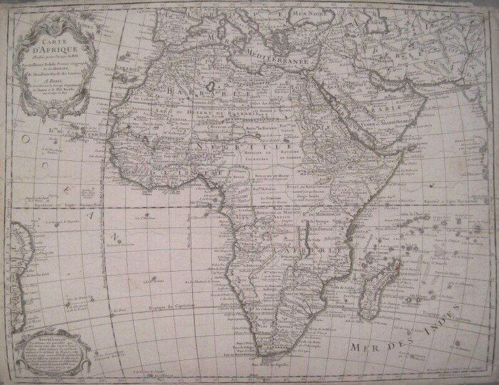    ( Guillaume Delisle. Carte d'Afrique. Paris: 1722 )  , , , , 19 , Telegram ()