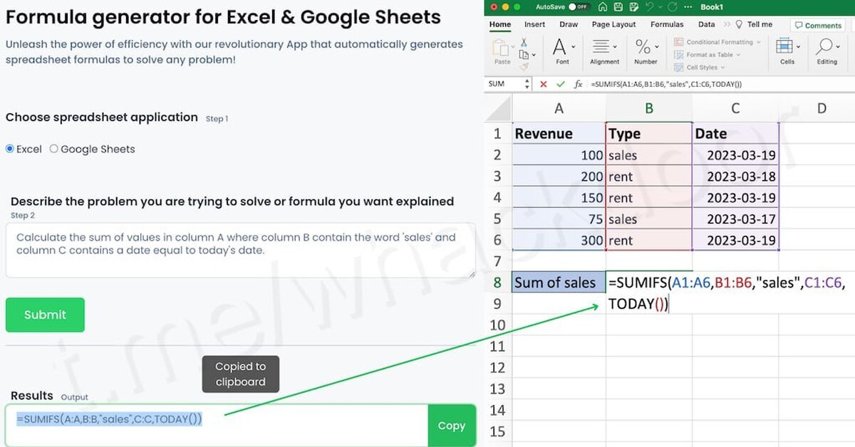 Создание формул в excel с помощью ИИ | Пикабу