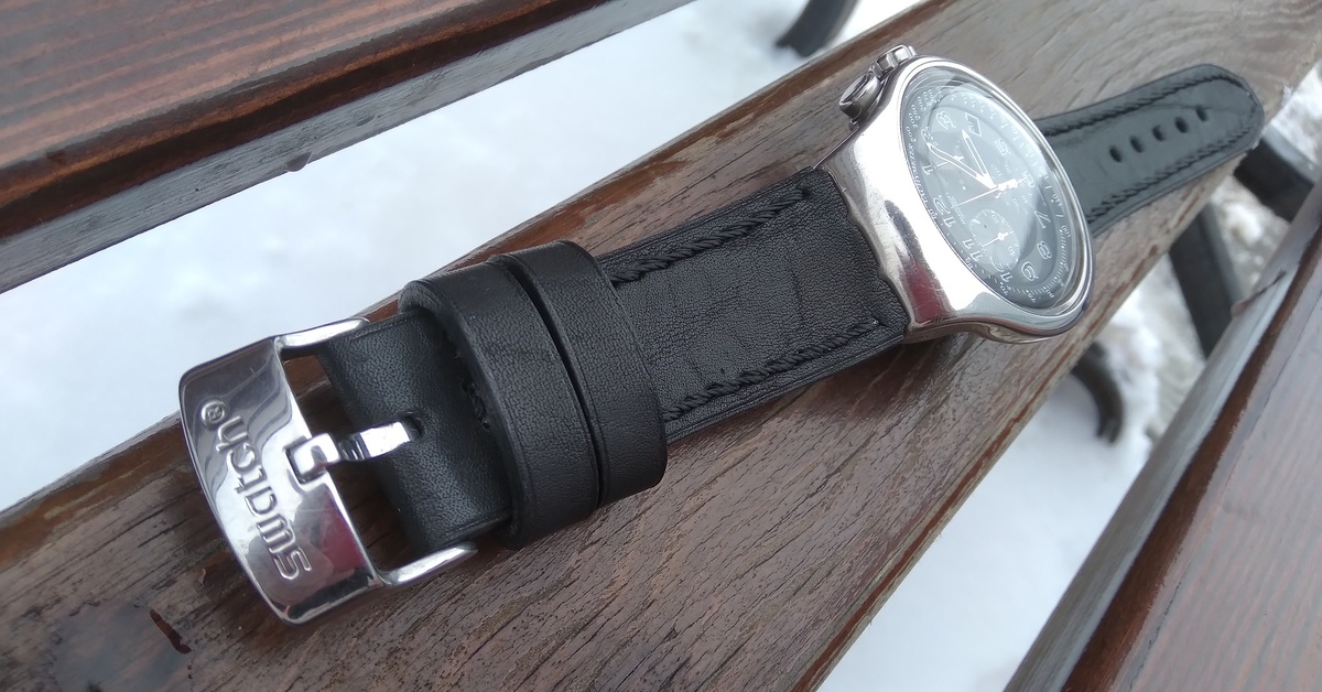 Ремешок для часов Swatch Irony. Чёрный ремешок для часов | Пикабу