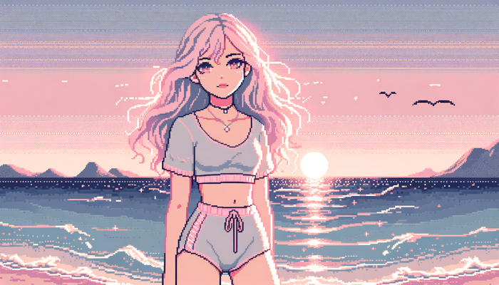    Pixel Art, Digital, Original Character, , , , Anime Art, ,  , Dall-e,  , , ,  ,  ,  ,  , , , 