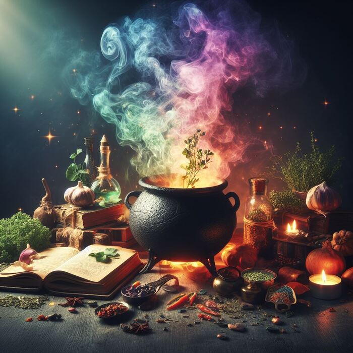Witch's cauldron  , Dall-e, , , , , ,  ,   , 2D, 