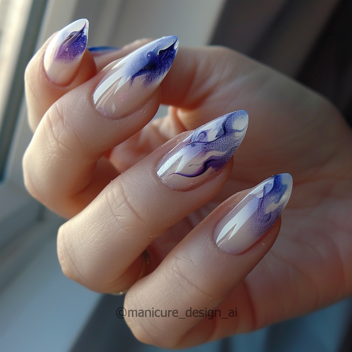 Маникюр вдохновленный текстурой драгоценных камней Часть 2