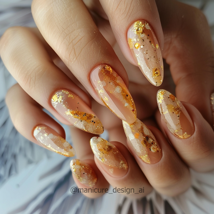 Маникюр вдохновленный текстурой драгоценных камней Часть 4