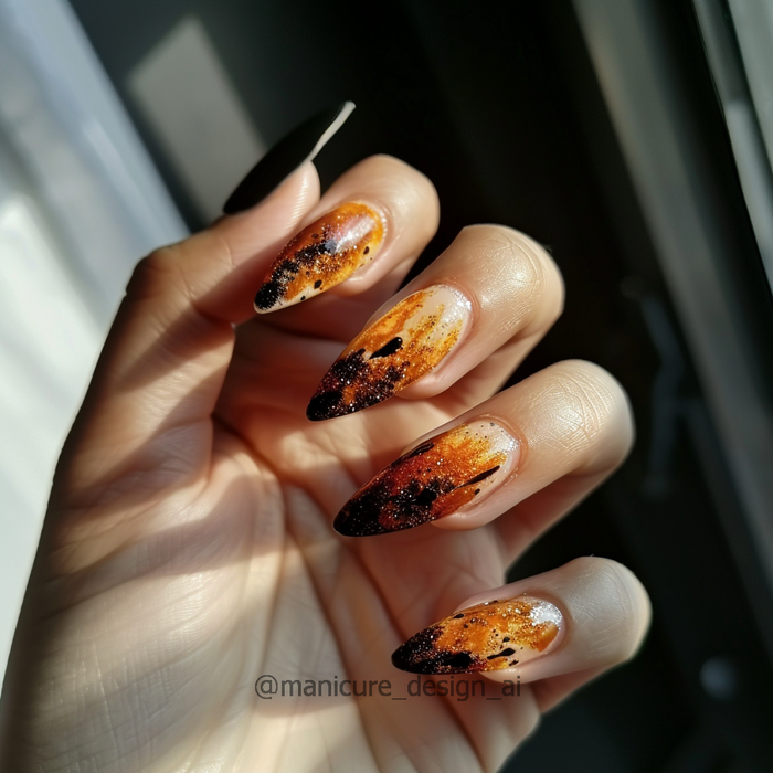 Маникюр вдохновленный текстурой драгоценных камней Часть 4