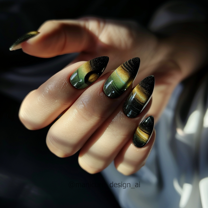 Маникюр вдохновленный текстурой драгоценных камней Часть 4