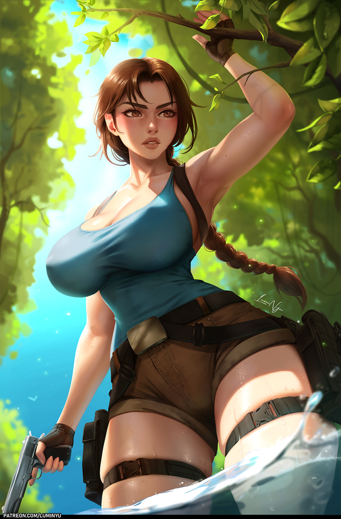 Lara Croft Anime Art, , , , Luminyu, Tomb Raider,  