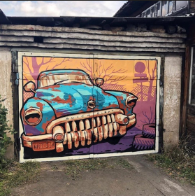 Роспись дверей гаража