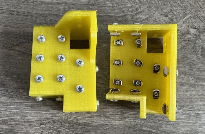 Актуальная версия соединительных уголков, конструкция не окончательная