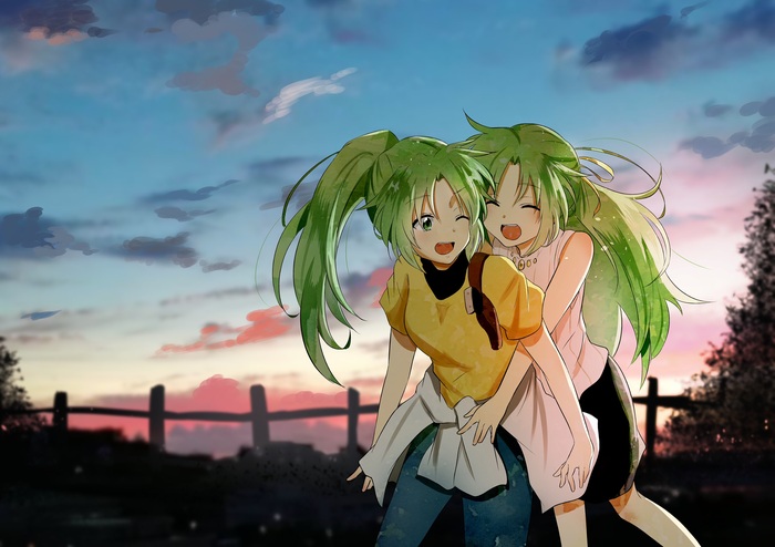 Mion & Shion , Anime Art, Higurashi no naku koro ni, Sonozaki Mion, Sonozaki Sion