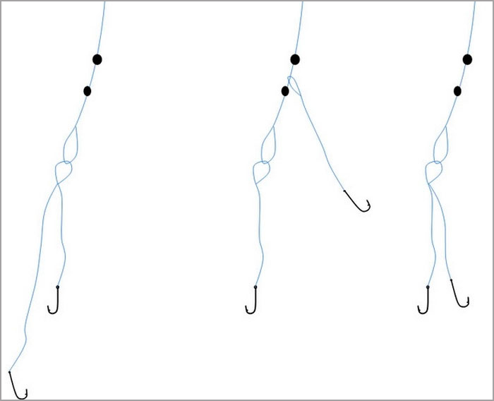 Разные виды поводков. 1-й слева - такой связал мне Мухаммад