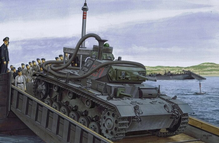  : Panzerkampfwagen III Ausf H(U)  Tauchfahig (U-Panzer)  , ,  , 