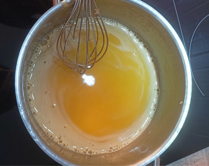 После добавления сока