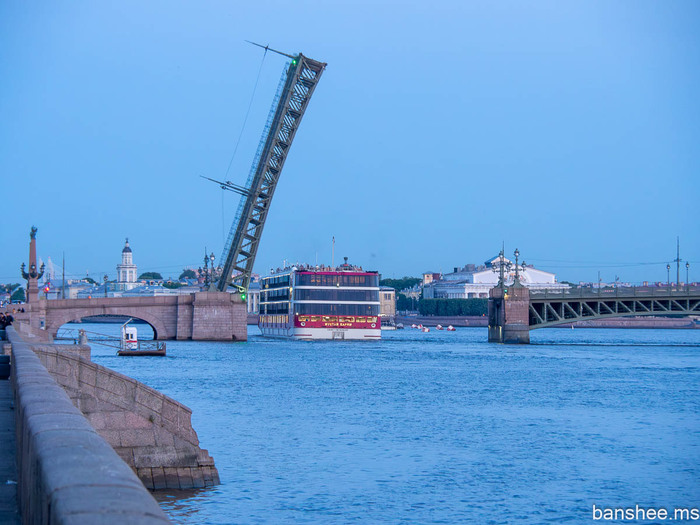 Разводной пролёт Троицкого моста.
