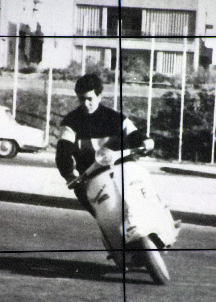 Юный Ури на любимом мопеде