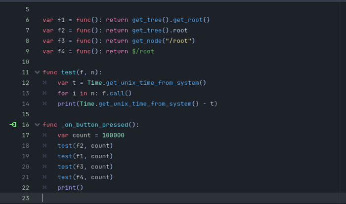 Godot 4. SceneTree root access speed test Godot Engine, Godot, 